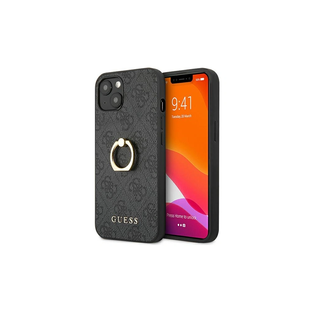 Hurtownia GSM - Etui Guess GUHCP13M4GMRGR Apple iPhone 13 szary/grey hardcase 4G with ring stand - GUE1311GRY - {ean13} - Hurt