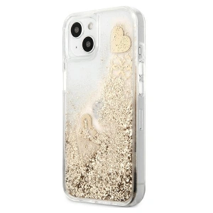 Etui Guess GUHCP13MGLHFLGO Apple iPhone 13 gold/złoty hardcase Glitter Charms