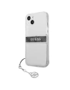 Wholesale Guess GUHCP13MKB4GGR Apple iPhone 13 Transparent hardcase 4G Grey Strap Charm - GUE1314CL - {ean13} - Hurt