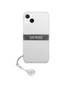 Wholesale Guess GUHCP13MKB4GGR Apple iPhone 13 Transparent hardcase 4G Grey Strap Charm - GUE1314CL - {ean13} - Hurt