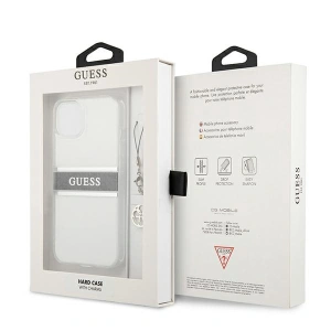 Etui Guess GUHCP13MKB4GGR Apple iPhone 13 Transparent hardcase 4G Grey Strap Charm