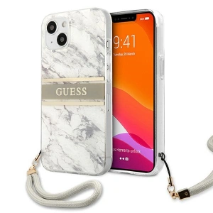 Etui Guess GUHCP13MKMABGR Apple iPhone 13 szary/grey hardcase Marble Strap Collection