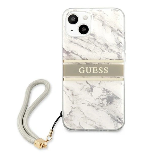 Etui Guess GUHCP13MKMABGR Apple iPhone 13 szary/grey hardcase Marble Strap Collection