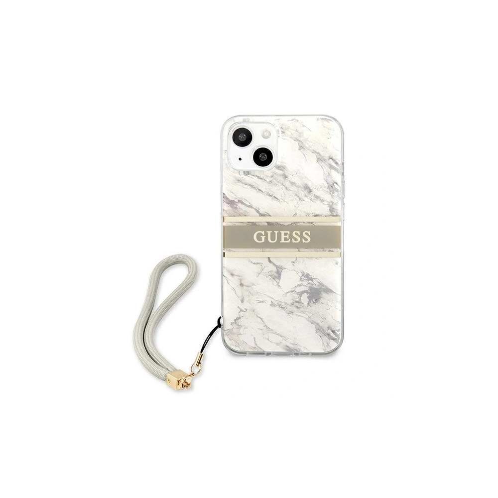 Hurtownia GSM - Etui Guess GUHCP13MKMABGR Apple iPhone 13 szary/grey hardcase Marble Strap Collection - GUE1315GRY - {ean13} - Hurt