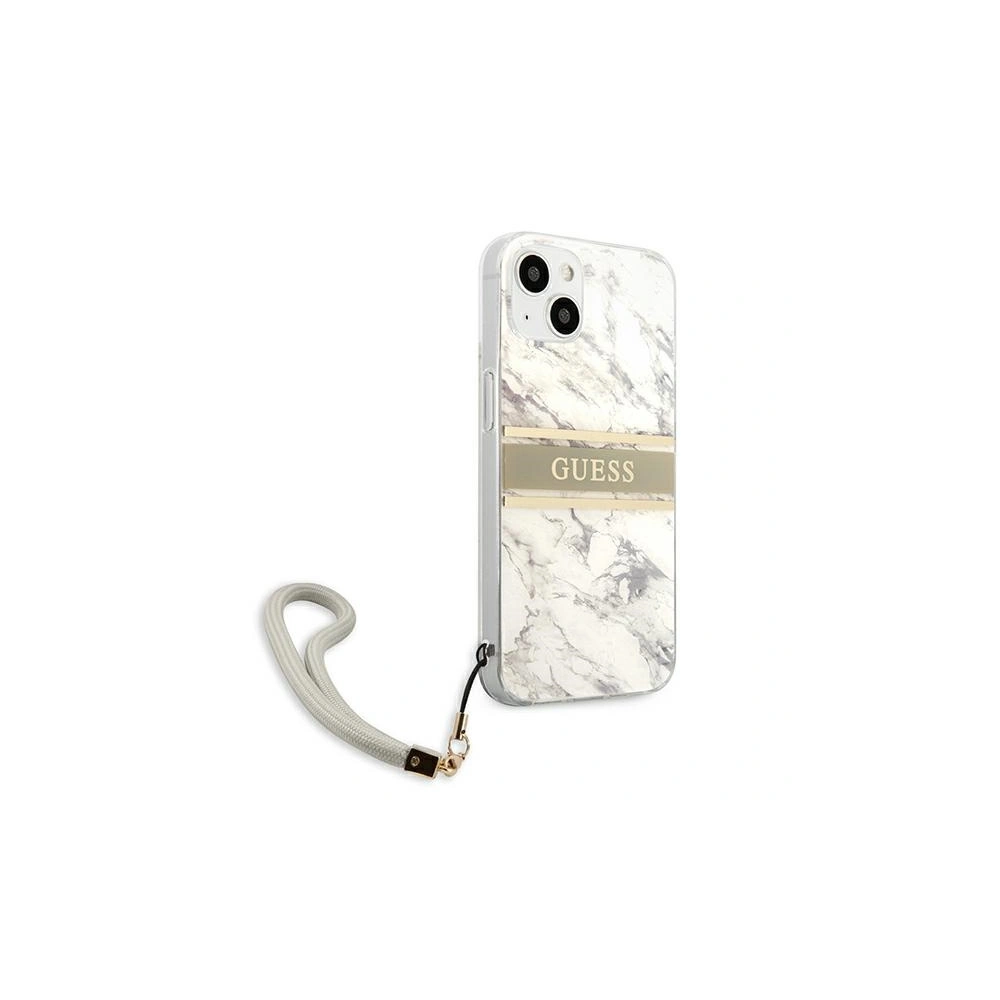 Hurtownia GSM - Etui Guess GUHCP13MKMABGR Apple iPhone 13 šedý/grey hardcase Marble Strap Collection - GUE1315GRY - {ean13} - Hurt