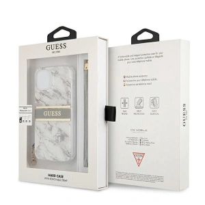 Etui Guess GUHCP13MKMABGR Apple iPhone 13 szary/grey hardcase Marble Strap Collection