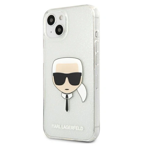 Etui Karl Lagerfeld KLHCP13MKHTUGLS Apple iPhone 13 srebrny/silver hardcase Glitter Karl`s Head
