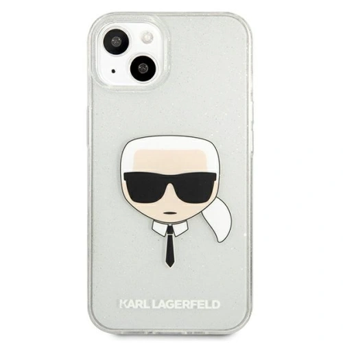 Etui Karl Lagerfeld KLHCP13MKHTUGLS Apple iPhone 13 srebrny/silver hardcase Glitter Karl`s Head
