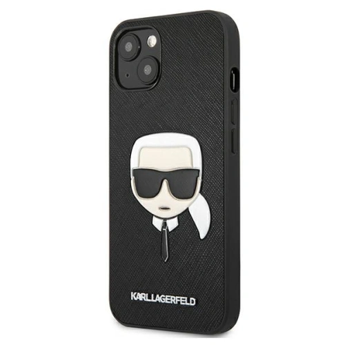 Etui Karl Lagerfeld KLHCP13MSAKHBK Apple iPhone 13 czarny/black hardcase Saffiano Ikonik Karl`s Head