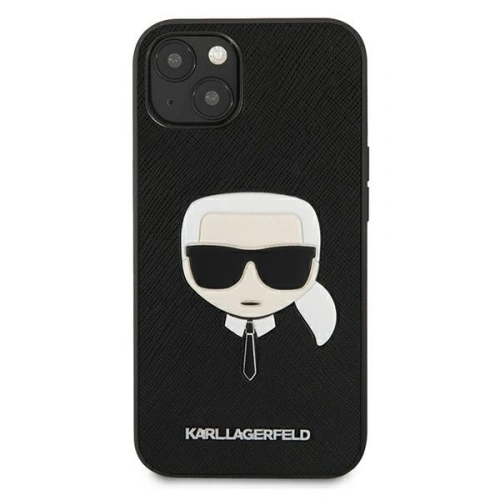 Etui Karl Lagerfeld KLHCP13MSAKHBK Apple iPhone 13 czarny/black hardcase Saffiano Ikonik Karl`s Head