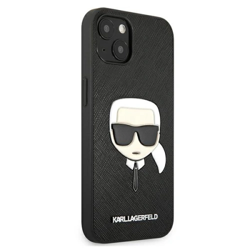 Etui Karl Lagerfeld KLHCP13MSAKHBK Apple iPhone 13 czarny/black hardcase Saffiano Ikonik Karl`s Head