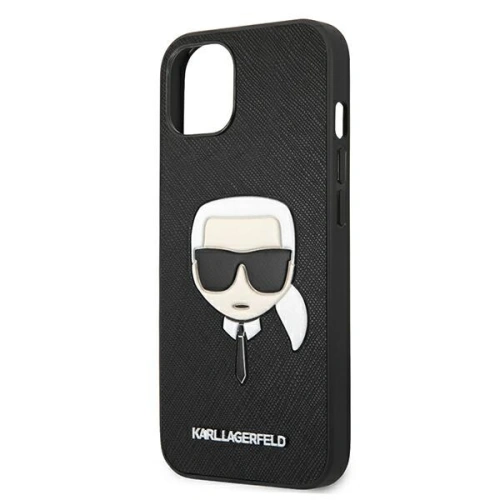 Etui Karl Lagerfeld KLHCP13MSAKHBK Apple iPhone 13 czarny/black hardcase Saffiano Ikonik Karl`s Head