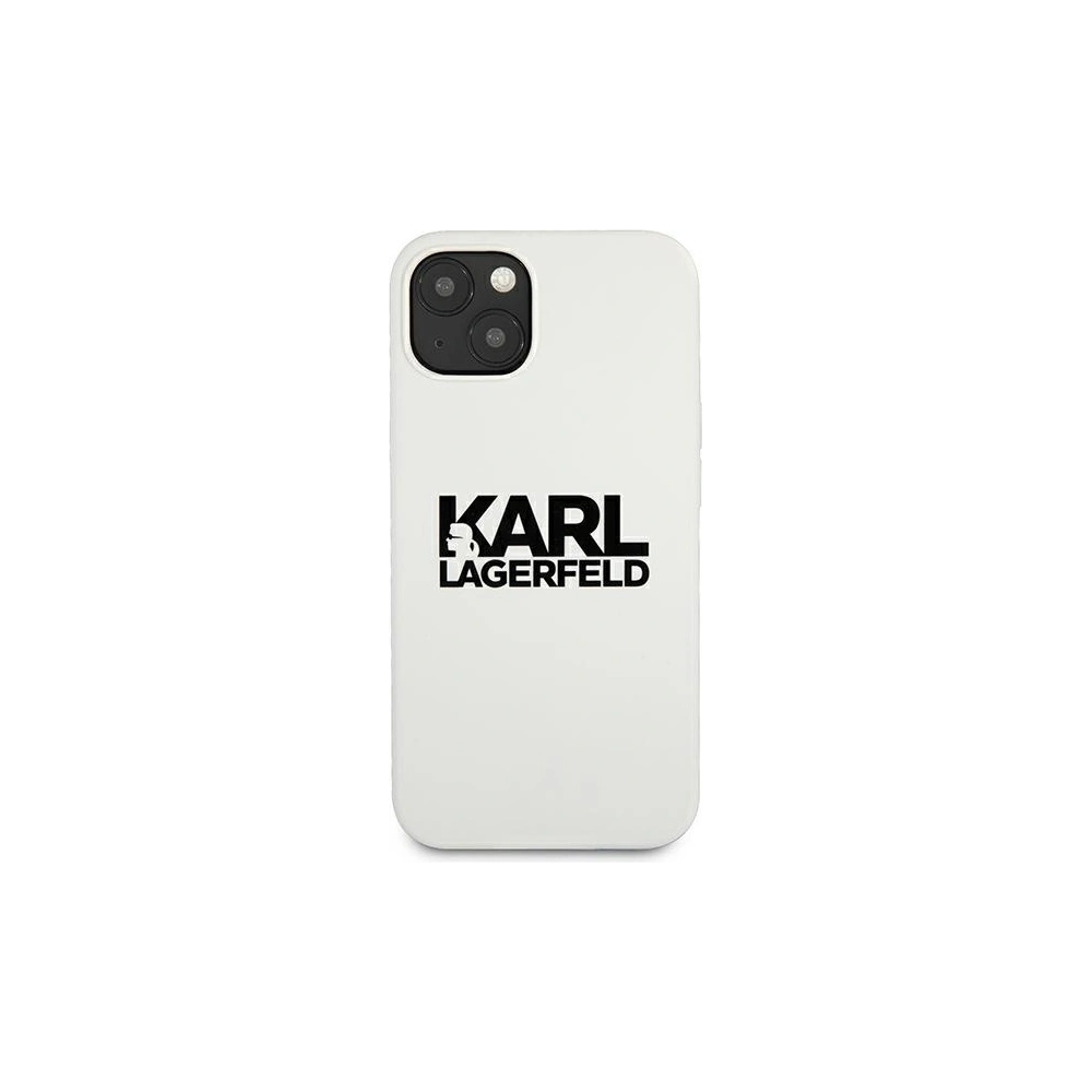 Hurtownia GSM - Etui Karl Lagerfeld KLHCP13MSLKLWH Apple iPhone 13 Silicone Stack Logo biały/white - KLD676WHT - {ean13} - Hurt