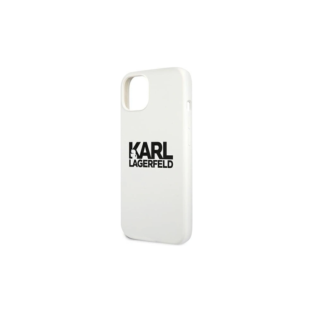 Hurtownia GSM - Etui Karl Lagerfeld KLHCP13MSLKLWH Apple iPhone 13 Silicone Stack Logo biały/white - KLD676WHT - {ean13} - Hurt