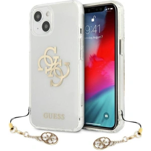 Etui Guess GUHCP13MKS4GGO Apple iPhone 13 Transparent hardcase 4G Gold Charms Collection