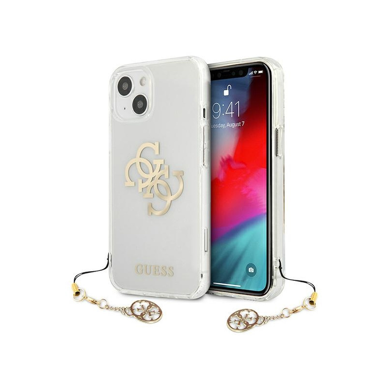 Hurtownia Guess - 3666339024727 - GUE1316CL - Etui Guess GUHCP13MKS4GGO Apple iPhone 13 Transparent hardcase 4G Gold Charms Collection - B2B homescreen
