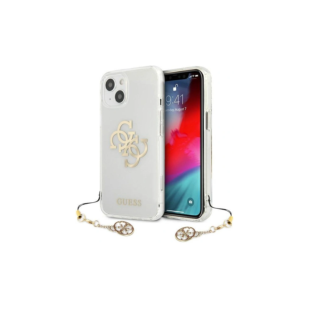 Hurtownia GSM - Etui Guess GUHCP13MKS4GGO Apple iPhone 13 Transparent hardcase 4G Gold Charms Collection - GUE1316CL - {ean13} - Hurt