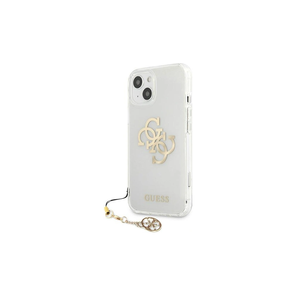 Hurtownia GSM - Etui Guess GUHCP13MKS4GGO Apple iPhone 13 Průhledný tvrzený kryt 4G Zlatá kolekce Charms - GUE1316CL - {ean13} - Hurt