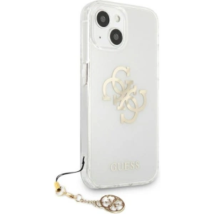 Etui Guess GUHCP13MKS4GGO Apple iPhone 13 Transparent hardcase 4G Gold Charms Collection