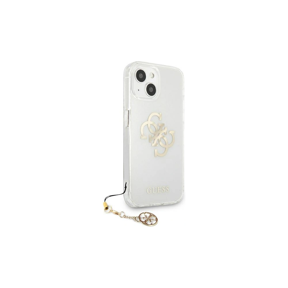 Hurtownia GSM - Etui Guess GUHCP13MKS4GGO Apple iPhone 13 Průhledný tvrzený kryt 4G Zlatá kolekce Charms - GUE1316CL - {ean13} - Hurt