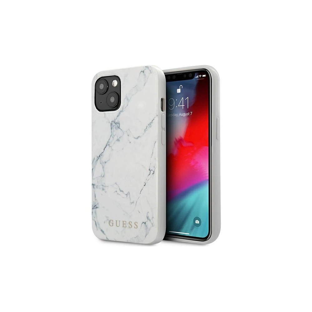 Hurtownia GSM - Etui Guess GUHCP13MPCUMAWH Apple iPhone 13 bílý/white hardcase Marble - GUE1320WHT - {ean13} - Hurt