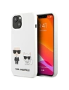 Etui Karl Lagerfeld KLHCP13MSSKCW Apple iPhone 13 hardcase bílý/white Silicone Karl & Choupette