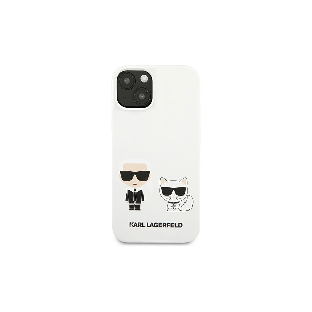 Hurtownia GSM - Etui Karl Lagerfeld KLHCP13MSSKCW Apple iPhone 13 hardcase biały/white Silicone Karl & Choupette - KLD678WHT - {ean13} - Hurt