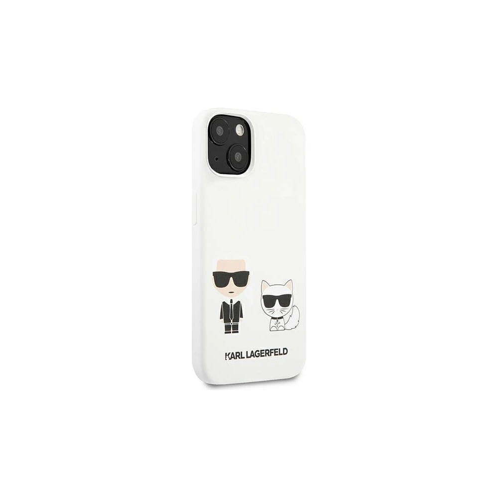 Hurtownia GSM - Etui Karl Lagerfeld KLHCP13MSSKCW Apple iPhone 13 hardcase biały/white Silicone Karl & Choupette - KLD678WHT - {ean13} - Hurt