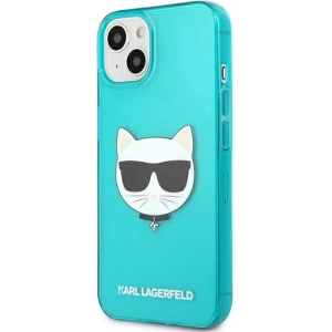 Etui Karl Lagerfeld KLHCP13SCHTRB Apple iPhone 13 mini niebieski/blue hardcase Glitter Choupette Fluo