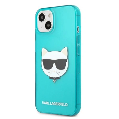 Etui Karl Lagerfeld KLHCP13SCHTRB Apple iPhone 13 mini niebieski/blue hardcase Glitter Choupette Fluo