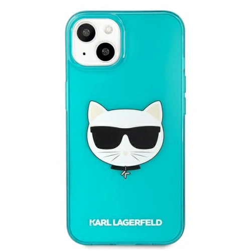 Etui Karl Lagerfeld KLHCP13SCHTRB Apple iPhone 13 mini niebieski/blue hardcase Glitter Choupette Fluo
