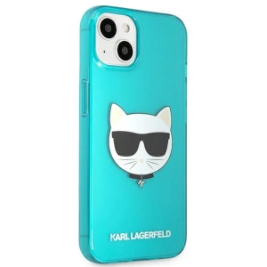 Hurtownia GSM - Case Karl Lagerfeld KLHCP13SCHTRB Apple iPhone 13 mini blau/hardcase Glitter Choupette Fluo - KLD679BLU - {ean13} - Hurt