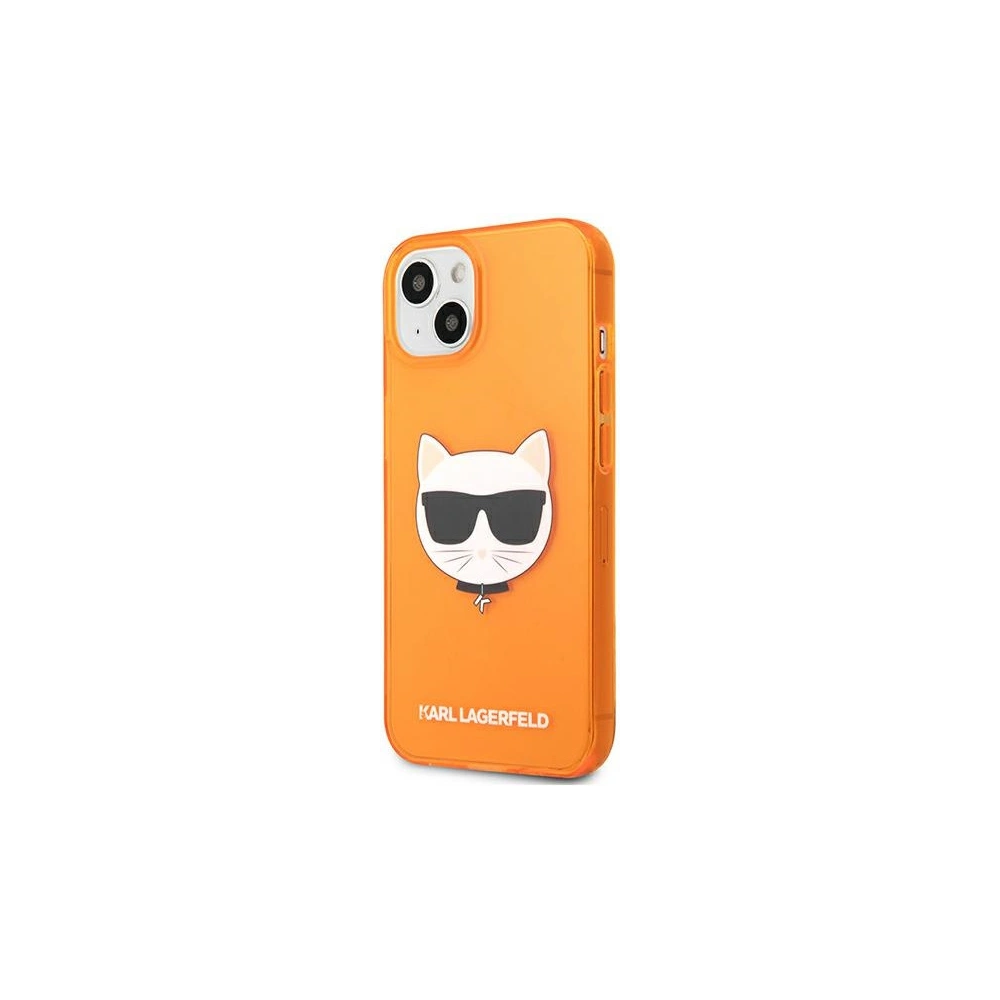 Hurtownia GSM - Etui Karl Lagerfeld KLHCP13SCHTRO Apple iPhone 13 mini pomarańczowy/orange hardcase Glitter Choupette Fluo - KLD680PNK - {ean13} - Hurt
