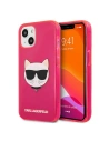 Etui Karl Lagerfeld KLHCP13SCHTRP Apple iPhone 13 mini różowy/pink hardcase Glitter Choupette Fluo