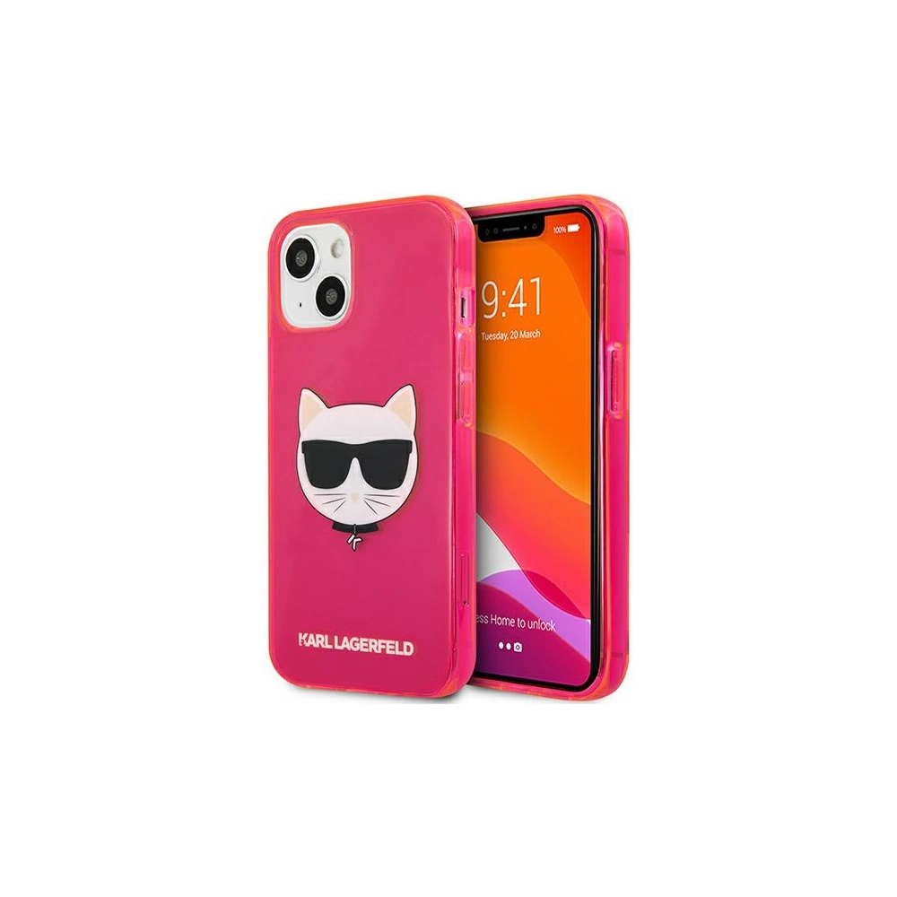 Hurtownia GSM - Etui Karl Lagerfeld KLHCP13SCHTRP Apple iPhone 13 mini růžový/pink hardcase Glitter Choupette Fluo - KLD681PNK - {ean13} - Hurt