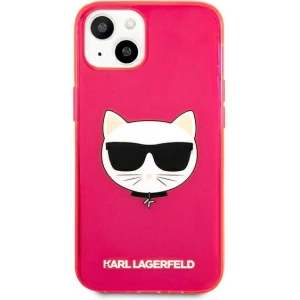 Etui Karl Lagerfeld KLHCP13SCHTRP Apple iPhone 13 mini różowy/pink hardcase Glitter Choupette Fluo