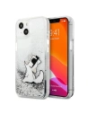 Etui Karl Lagerfeld KLHCP13SGCFS Apple iPhone 13 mini srebrny/silver hardcase Liquid Glitter Choupette Fun
