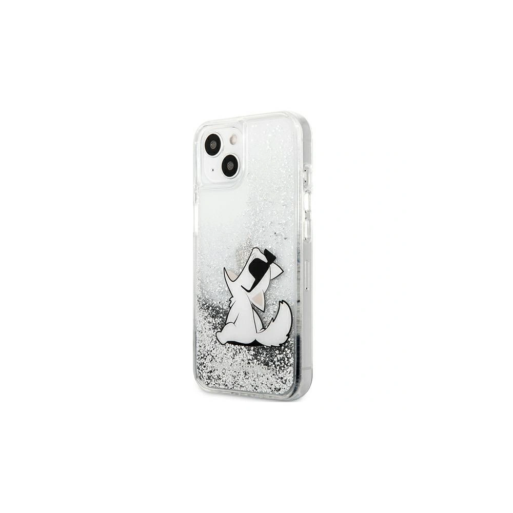 Hurtownia GSM - Etui Karl Lagerfeld KLHCP13SGCFS Apple iPhone 13 mini srebrny/silver hardcase Liquid Glitter Choupette Fun - KLD682SLV - {ean13} - Hurt