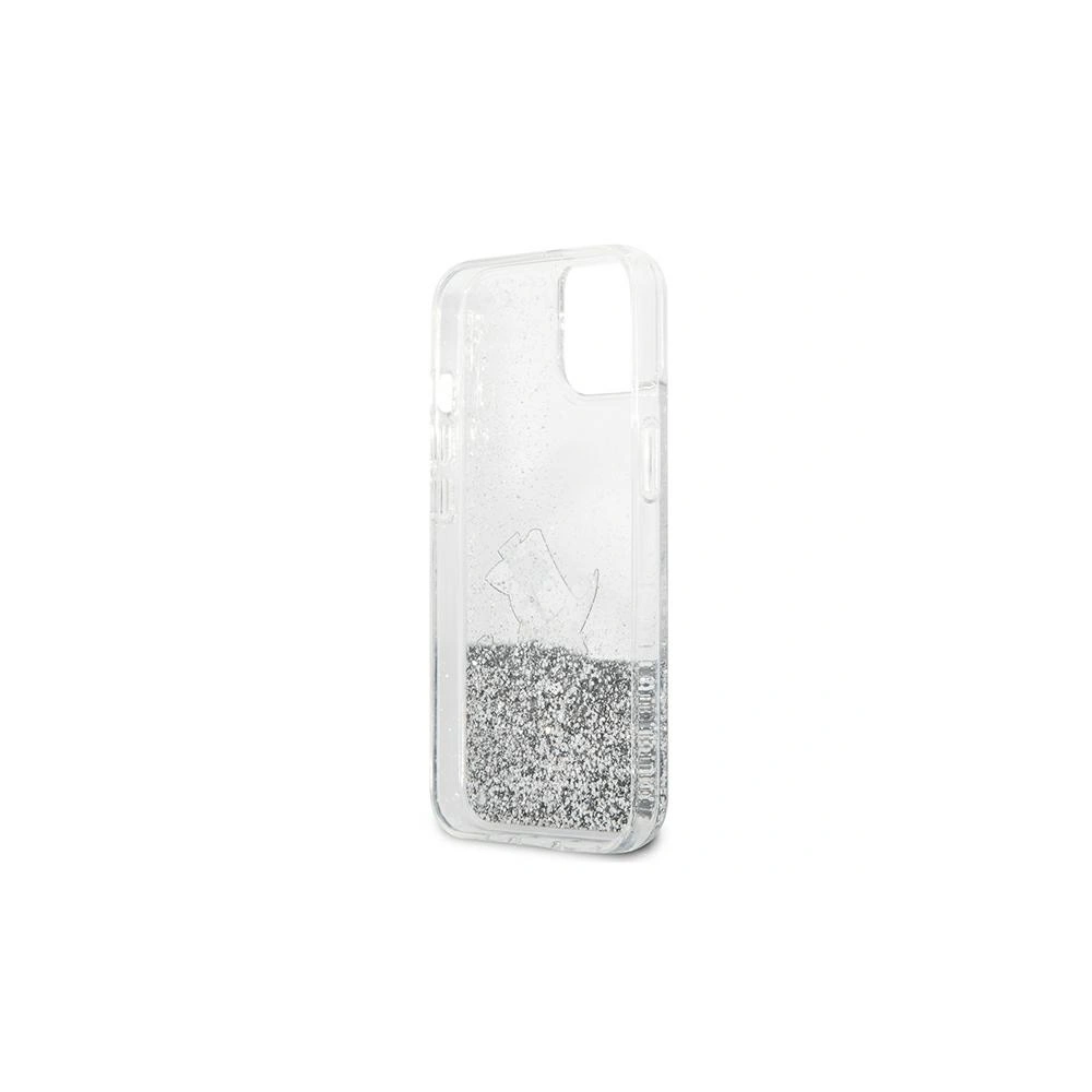 Hurtownia GSM - Etui Karl Lagerfeld KLHCP13SGCFS Apple iPhone 13 mini stříbrný/silver hardcase Liquid Glitter Choupette Fun - KLD682SLV - {ean13} - Hurt