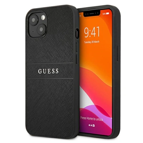 Etui Guess GUHCP13MPSASBBK Apple iPhone 13 czarny/black Saffiano Strap
