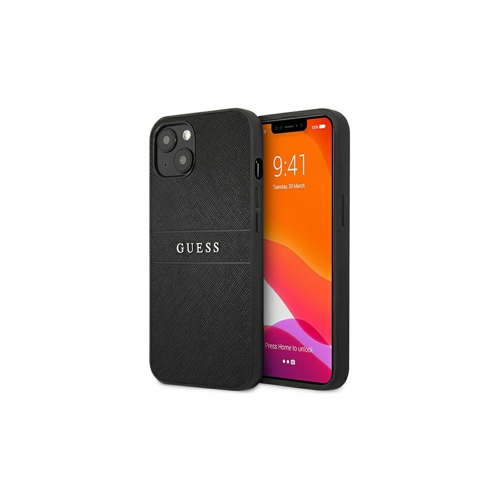 Hurtownia GSM - Etui Guess GUHCP13MPSASBBK Apple iPhone 13 černý/black Saffiano Strap - GUE1321BLK - {ean13} - Hurt
