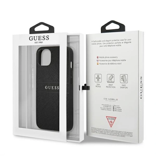 Etui Guess GUHCP13MPSASBBK Apple iPhone 13 czarny/black Saffiano Strap