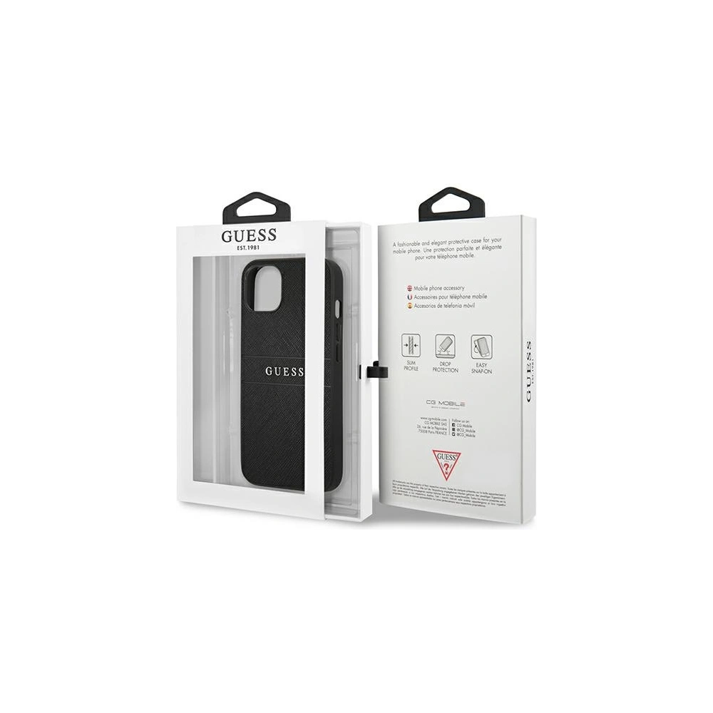 Hurtownia GSM - Etui Guess GUHCP13MPSASBBK Apple iPhone 13 czarny/black Saffiano Strap - GUE1321BLK - {ean13} - Hurt