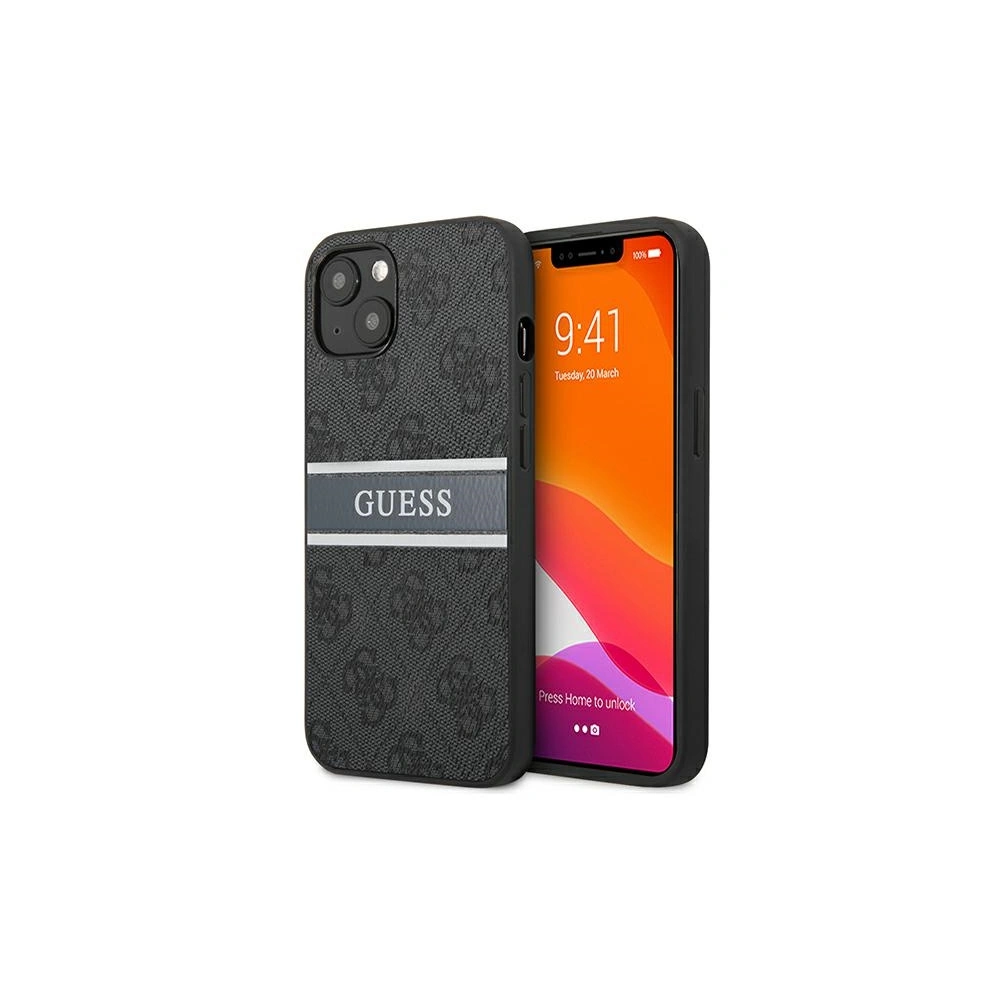 Hurtownia GSM - Etui Guess GUHCP13S4GDGR Apple iPhone 13 mini šedý/grey hardcase 4G Stripe - GUE1323GRY - {ean13} - Hurt
