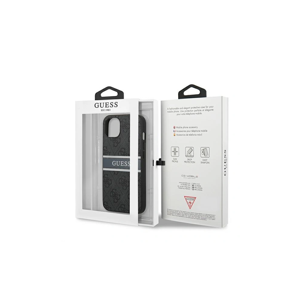 Hurtownia GSM - Etui Guess GUHCP13S4GDGR Apple iPhone 13 mini szary/grey hardcase 4G Stripe - GUE1323GRY - {ean13} - Hurt