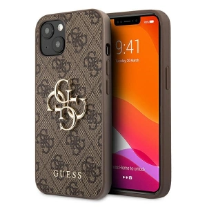 Etui Guess GUHCP13S4GMGBR Apple iPhone 13 mini brązowy/brown hardcase 4G Big Metal Logo