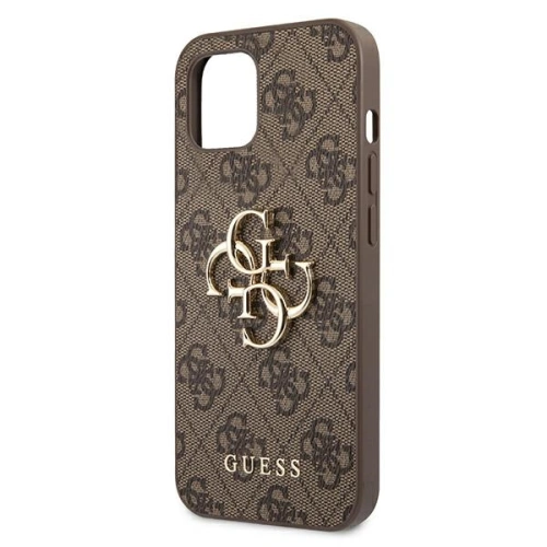 Etui Guess GUHCP13S4GMGBR Apple iPhone 13 mini brązowy/brown hardcase 4G Big Metal Logo
