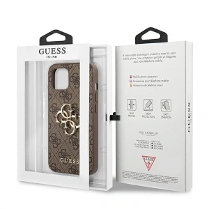 Etui Guess GUHCP13S4GMGBR Apple iPhone 13 mini brązowy/brown hardcase 4G Big Metal Logo