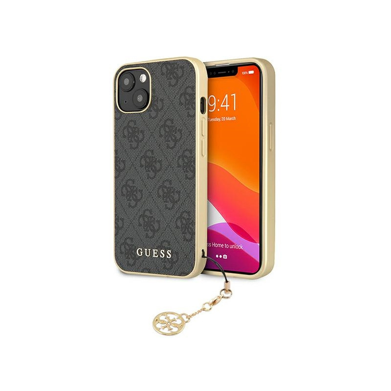 Hurtownia Guess - 3666339033477 - GUE1325GRY - Etui Guess GUHCP13SGF4GGR Apple iPhone 13 mini szary/grey hardcase 4G Charms Collection - B2B homescreen