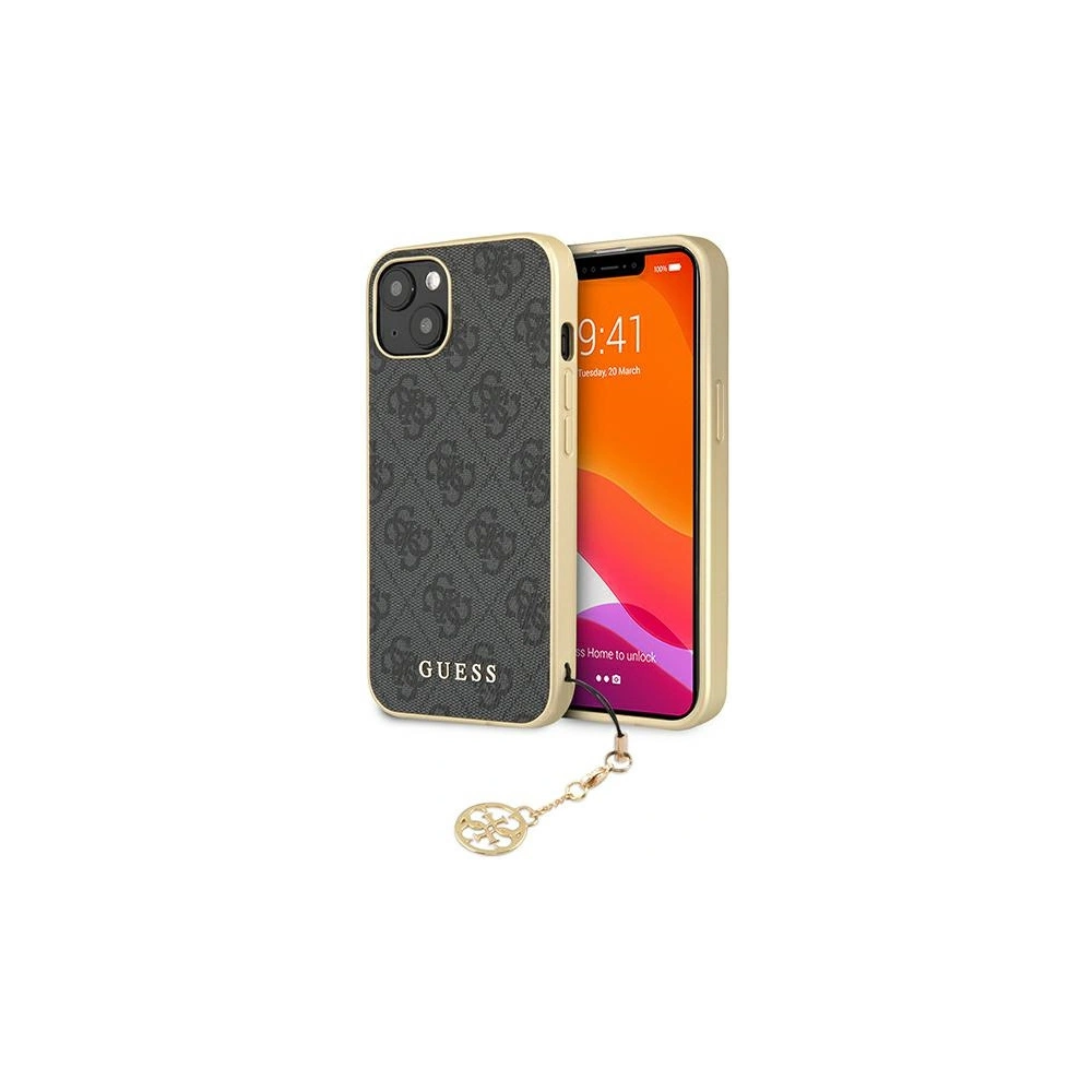 Hurtownia GSM - Etui Guess GUHCP13SGF4GGR Apple iPhone 13 mini szary/grey hardcase 4G Charms Collection - GUE1325GRY - {ean13} - Hurt